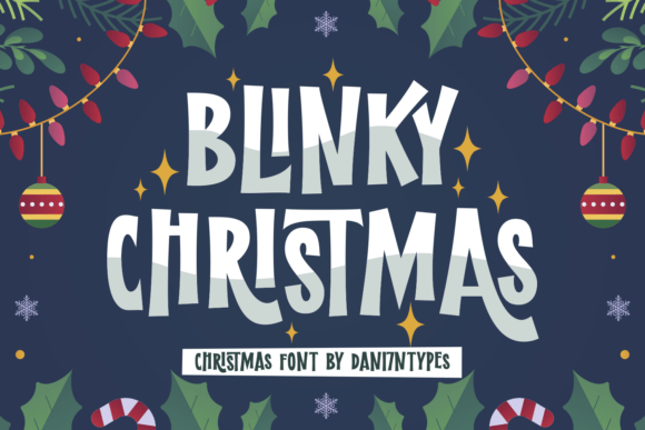 Blinky Christmas: A Festive Display Font for Editorial Design