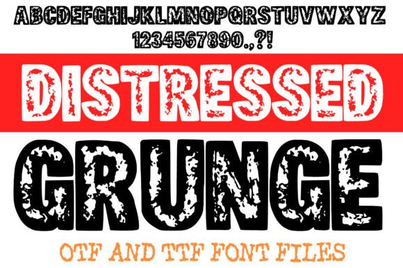 Distressed Grunge: A Bold Typeface for Web Design