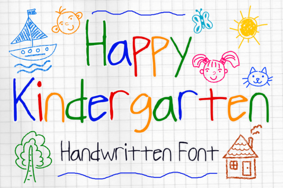 Happy Kindergarten: A Playful Handwritten Font for Engaging Campaigns
