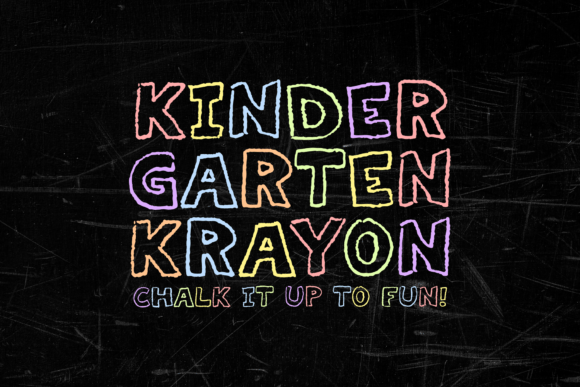 Kindergarten Krayon: A Playful Font for Creative Makers