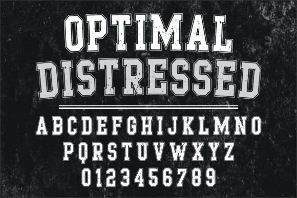 Optimal Distressed: A Bold and Dynamic Display Font