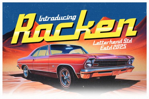 Racken: A Bold Retro Display Font for Editorial Impact