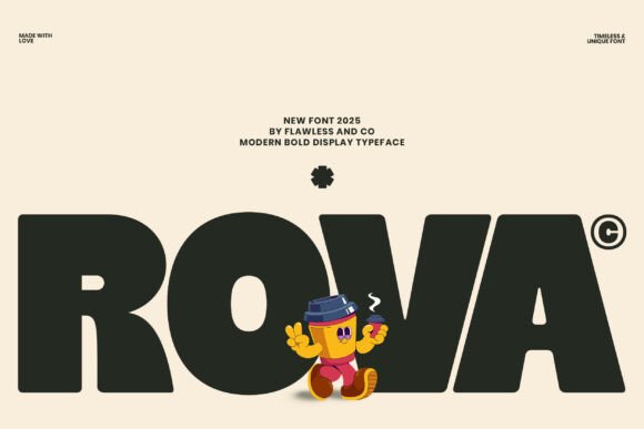 Rova: A Bold Display Font for Modern Editorial Design