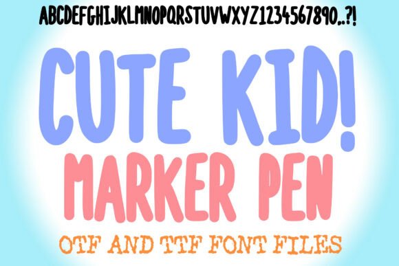 Transform Your Brand with Cute Kid Marker Pen Font