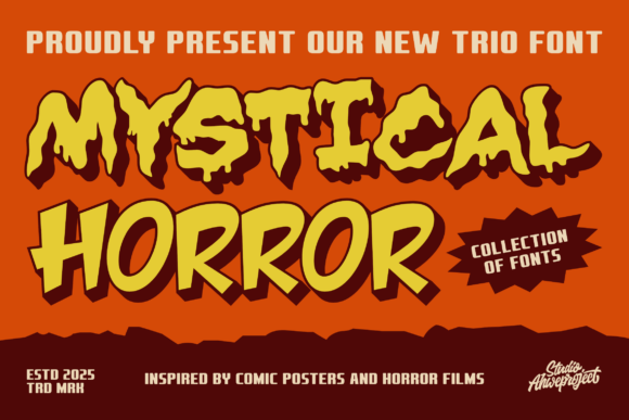 Transform Your Brand with Mystical Horror Trio Font