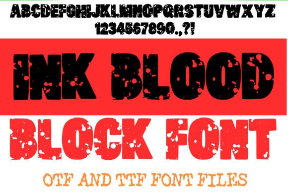Unleash Raw Energy with Ink Blood Font