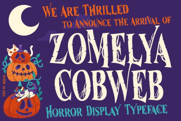 Zomelya Cobweb: A Chilling Horror Display Font for Spooky Designs